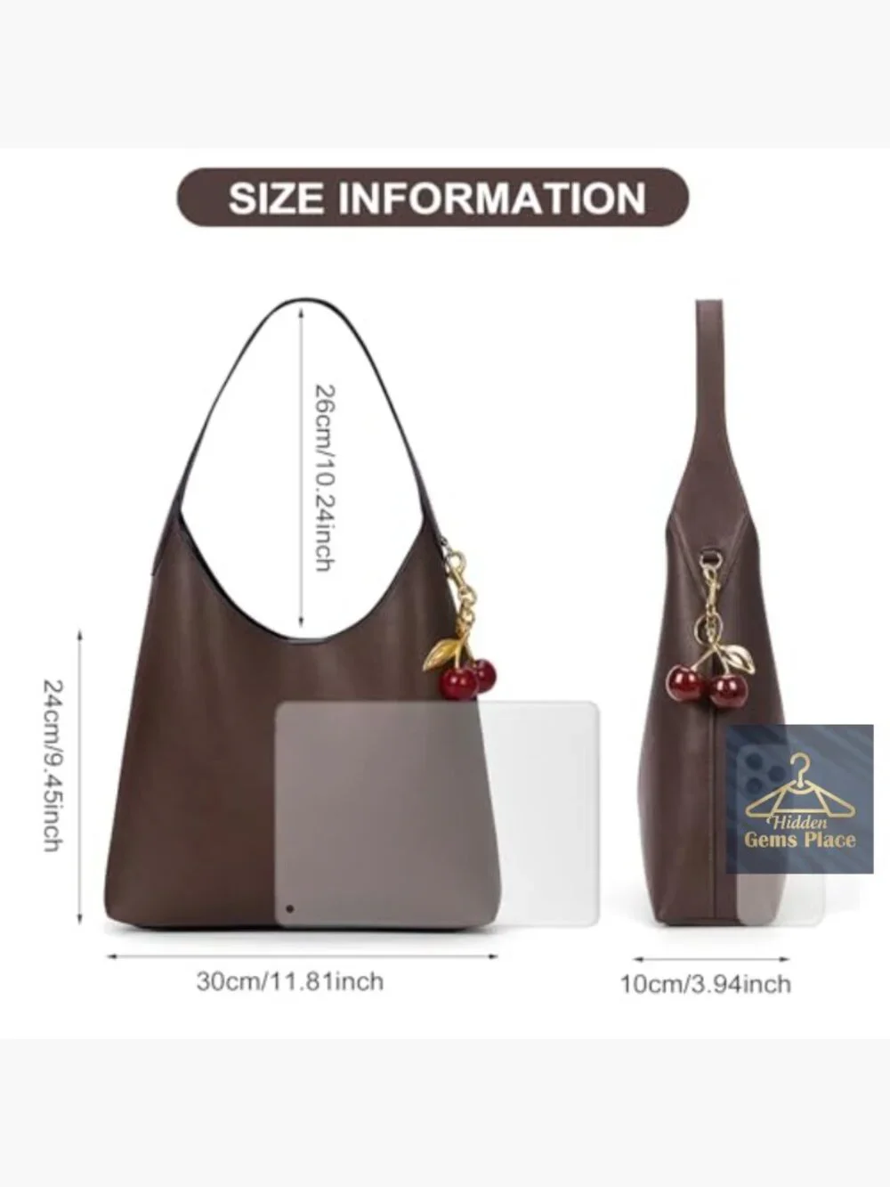 Vegan Leather Medium Slouchy Hobo Shoulder Bag Tote Purses Fall Fashion